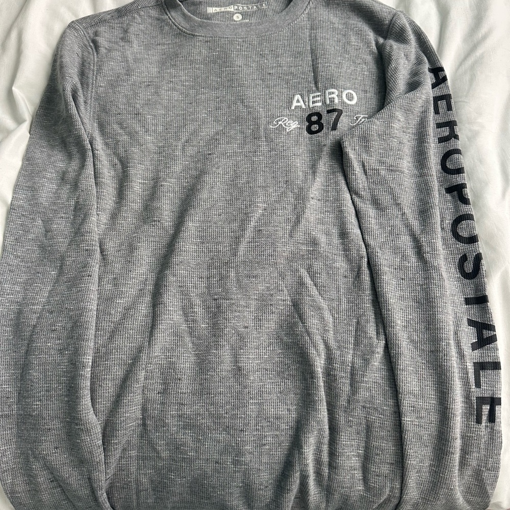 Aeropostale Heather Gray Crewneck Sweatshirt
